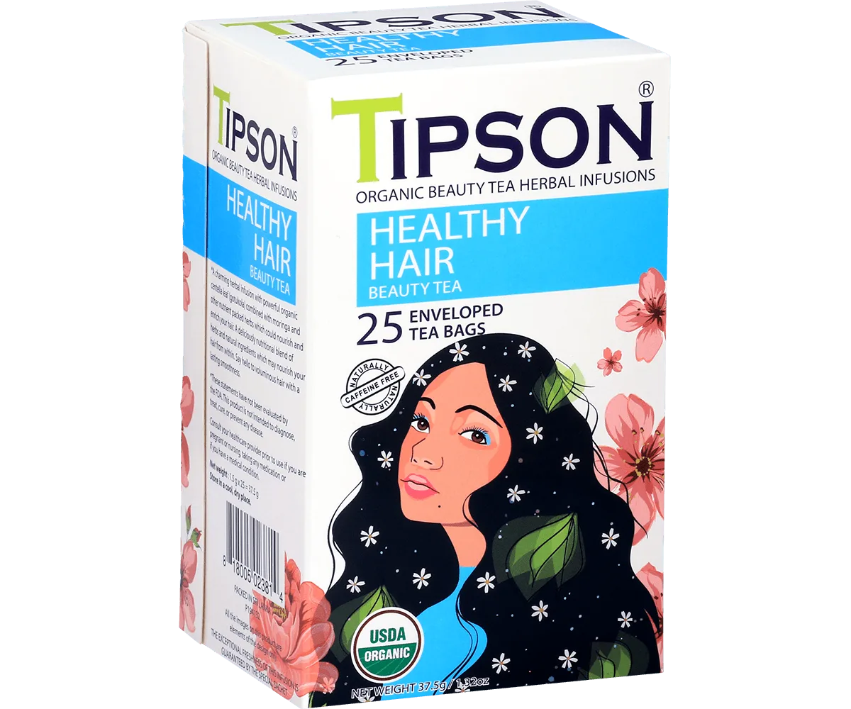 Organic Beauty Tea Healthy Hair - 25 Enveloped Tea Bags