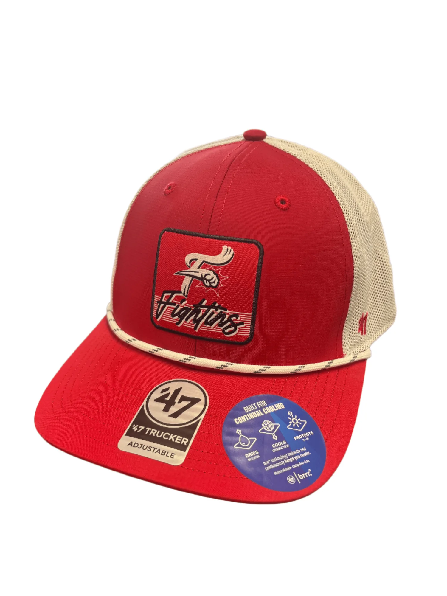 '47 Fightins Red Trucker w/ White Mesh Back