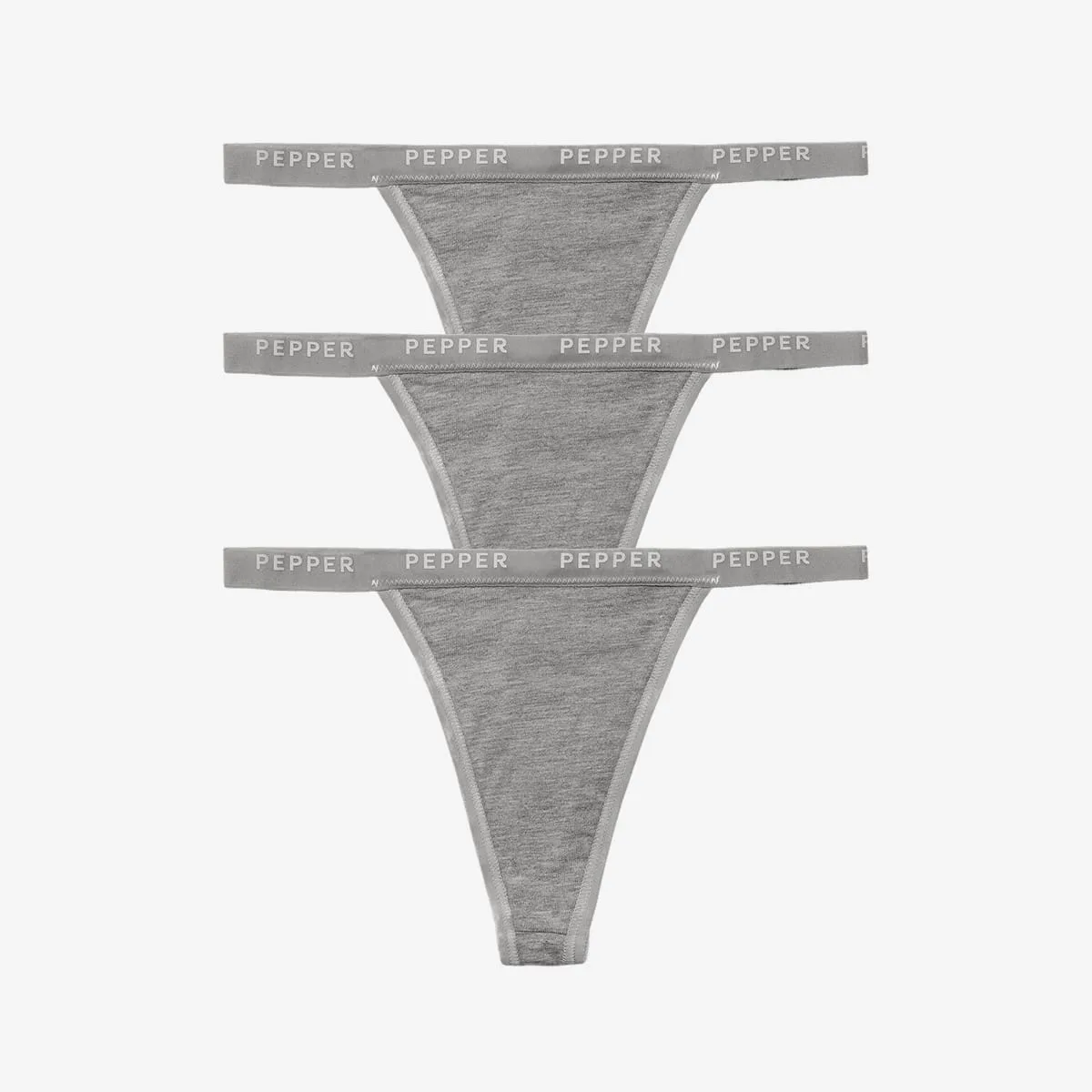 수피마® 코튼 스트링 텅 3팩 헤더 그레이