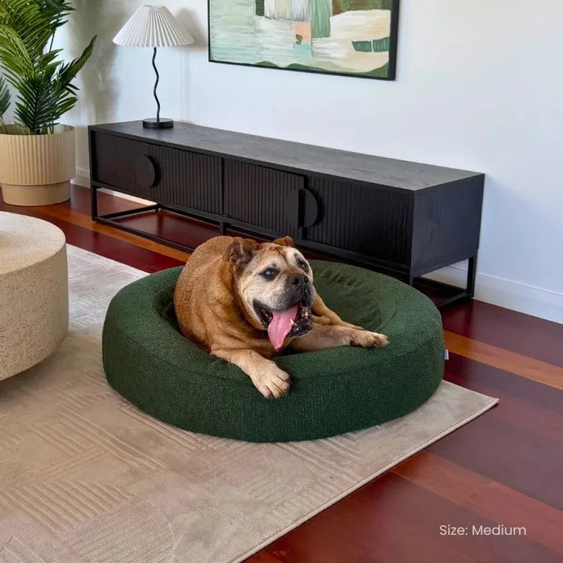 Round Quick Cover - Bouclé Forest Green