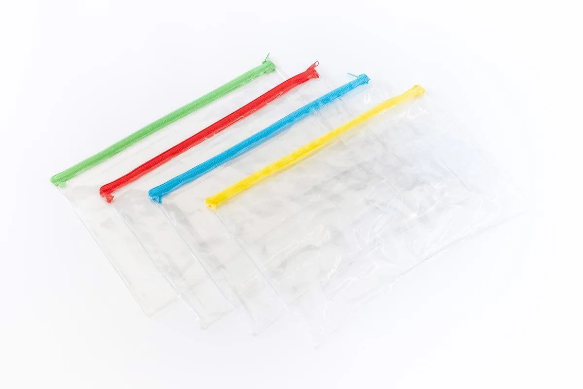 Transparente PVC-Tasche mit Reißverschluss vs. Canvas-Stiftetasche