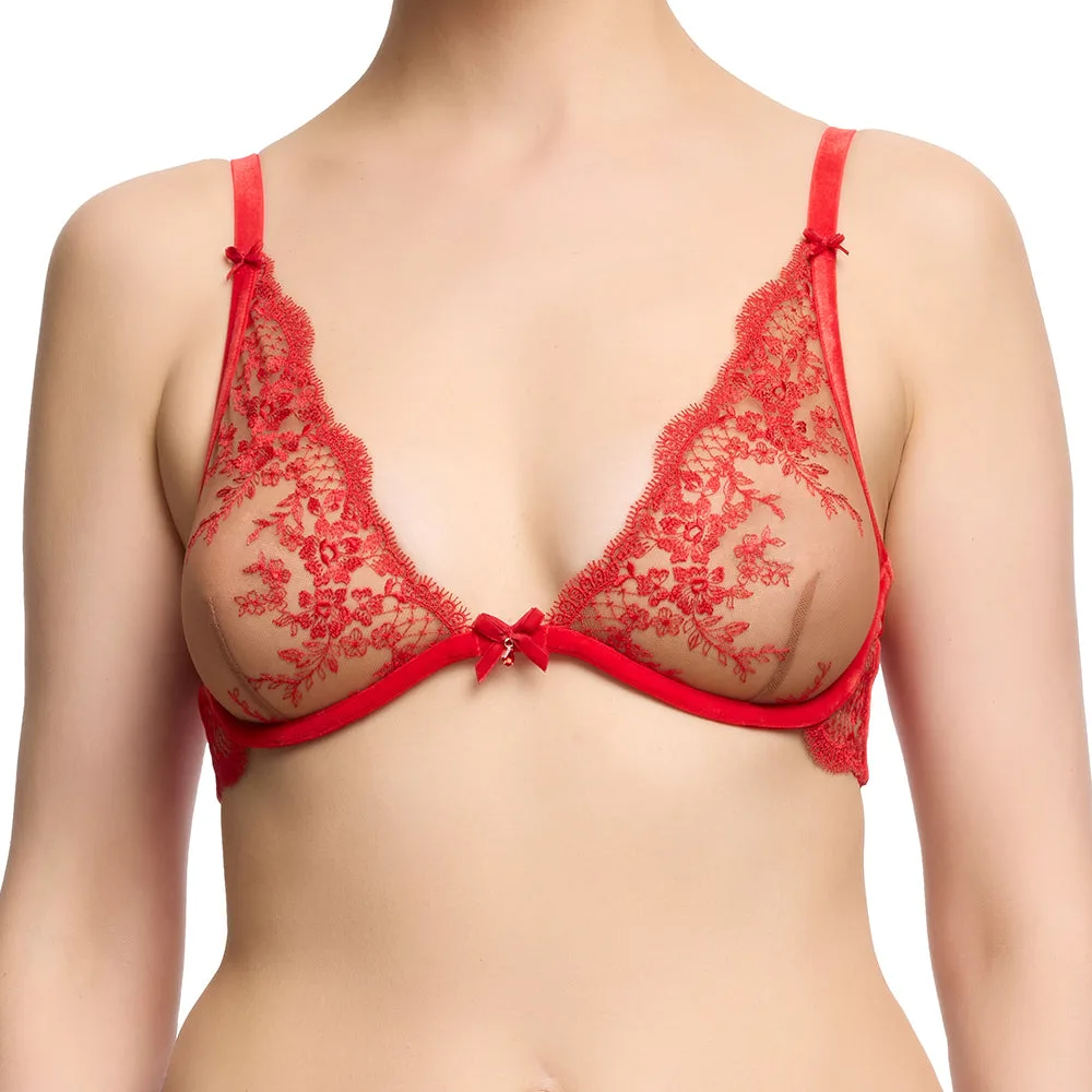 Lavinia Plunge Bra - Flame