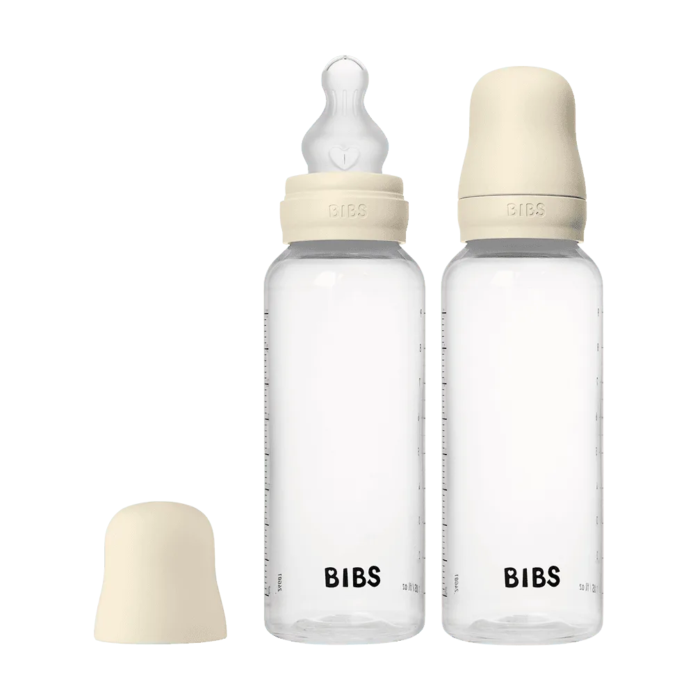 Baby BPA-Free PP Bottle Set 270ml 2 Pack Silicone - Ivory