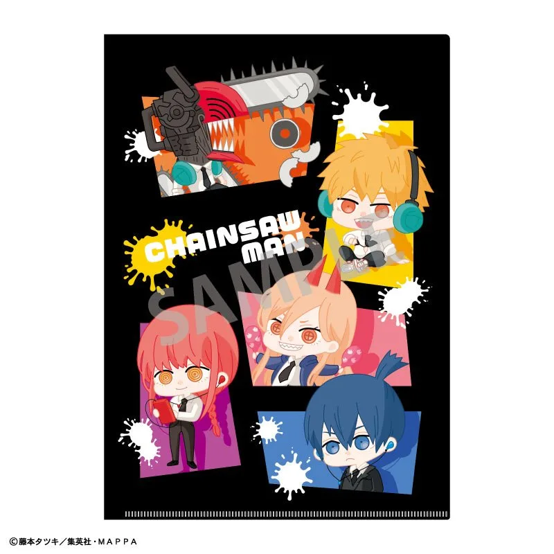 Chainsaw Man A4 Single Clear File Black Enjoy Music