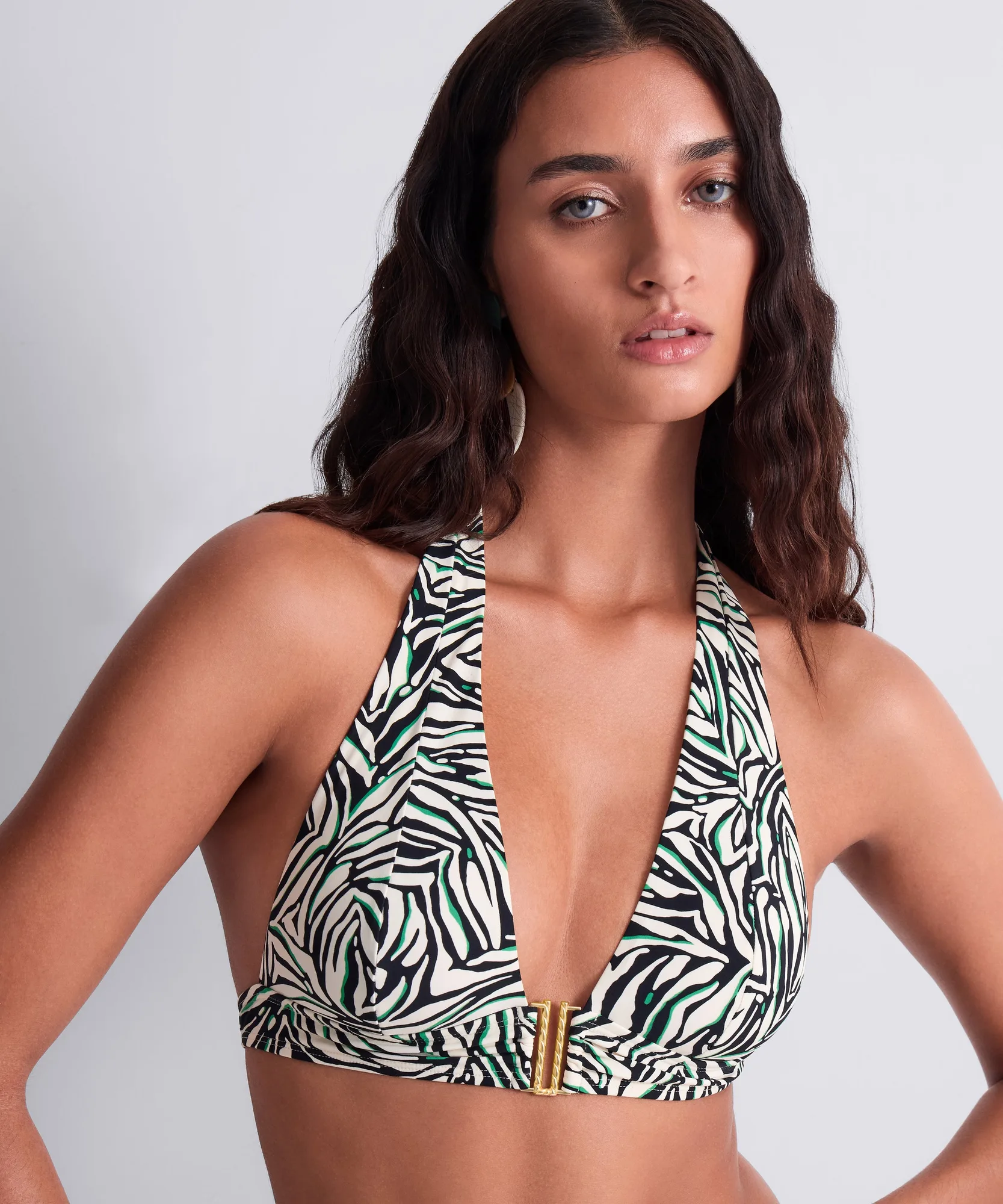 Tropical Splash Triangle bra Wild Stripes