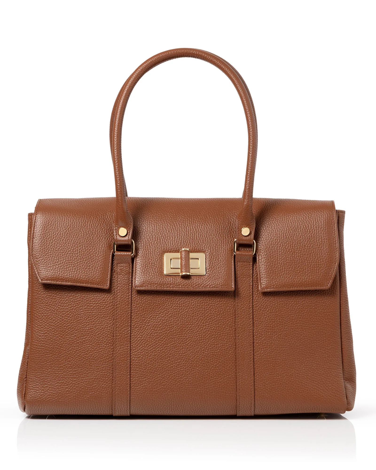 Eleanor Tan Textured Leather