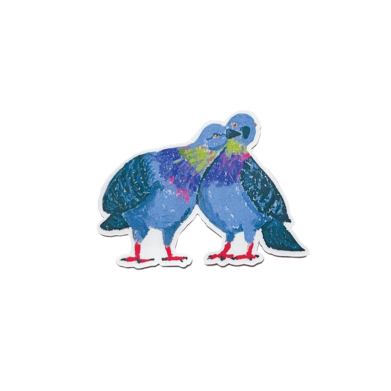 Amour de pigeon | Autocollant vinyle mat
