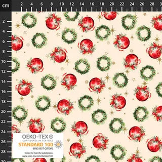Vintage Christmas Balls Cream 4504-173
