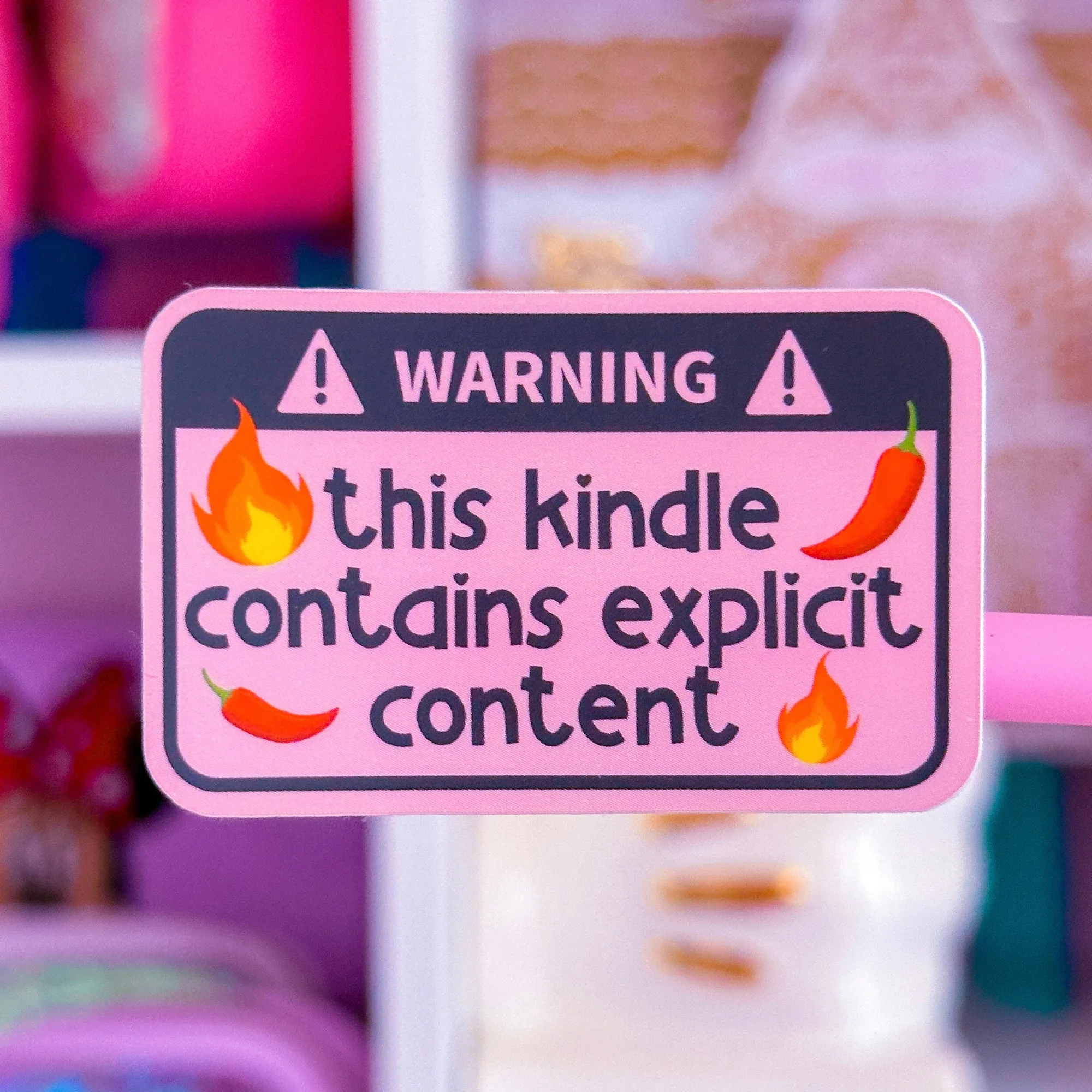 Autocollant imperméable - BOOKISH Avertissement contenu explicite Kindle