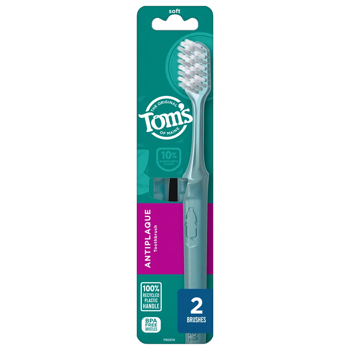 Antiplaque Adult Soft Toothbrush, 2 Pack