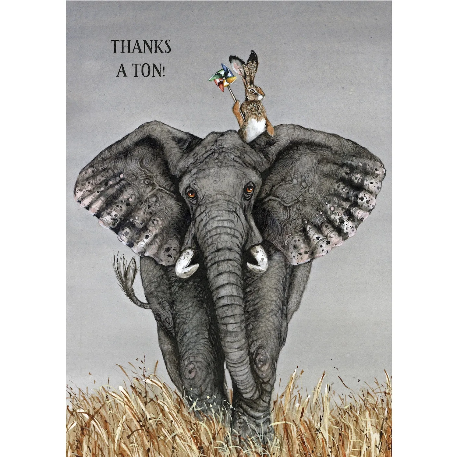 Thanks a Ton Elephant Card