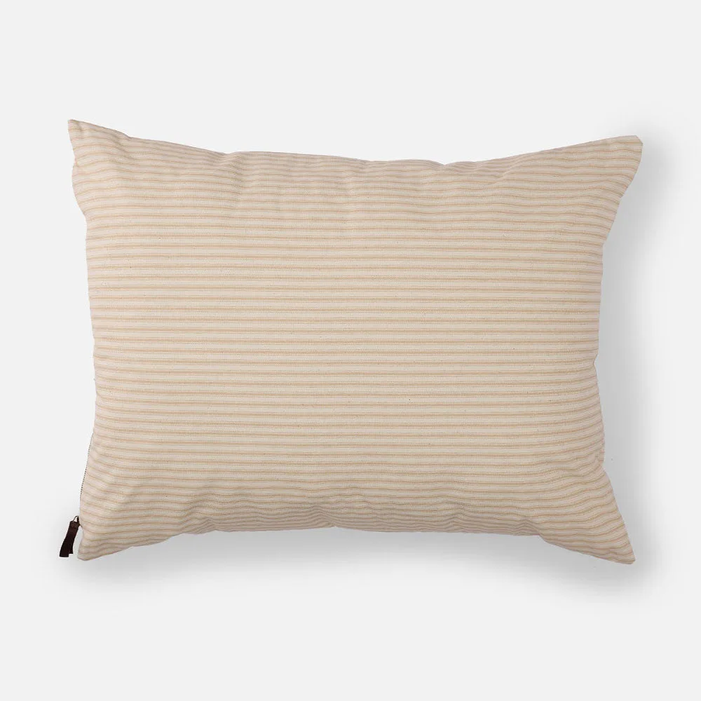 Sesame Ticking Stripe Pillow Sham with Zipper Closure - Last Chance + Final Sale!