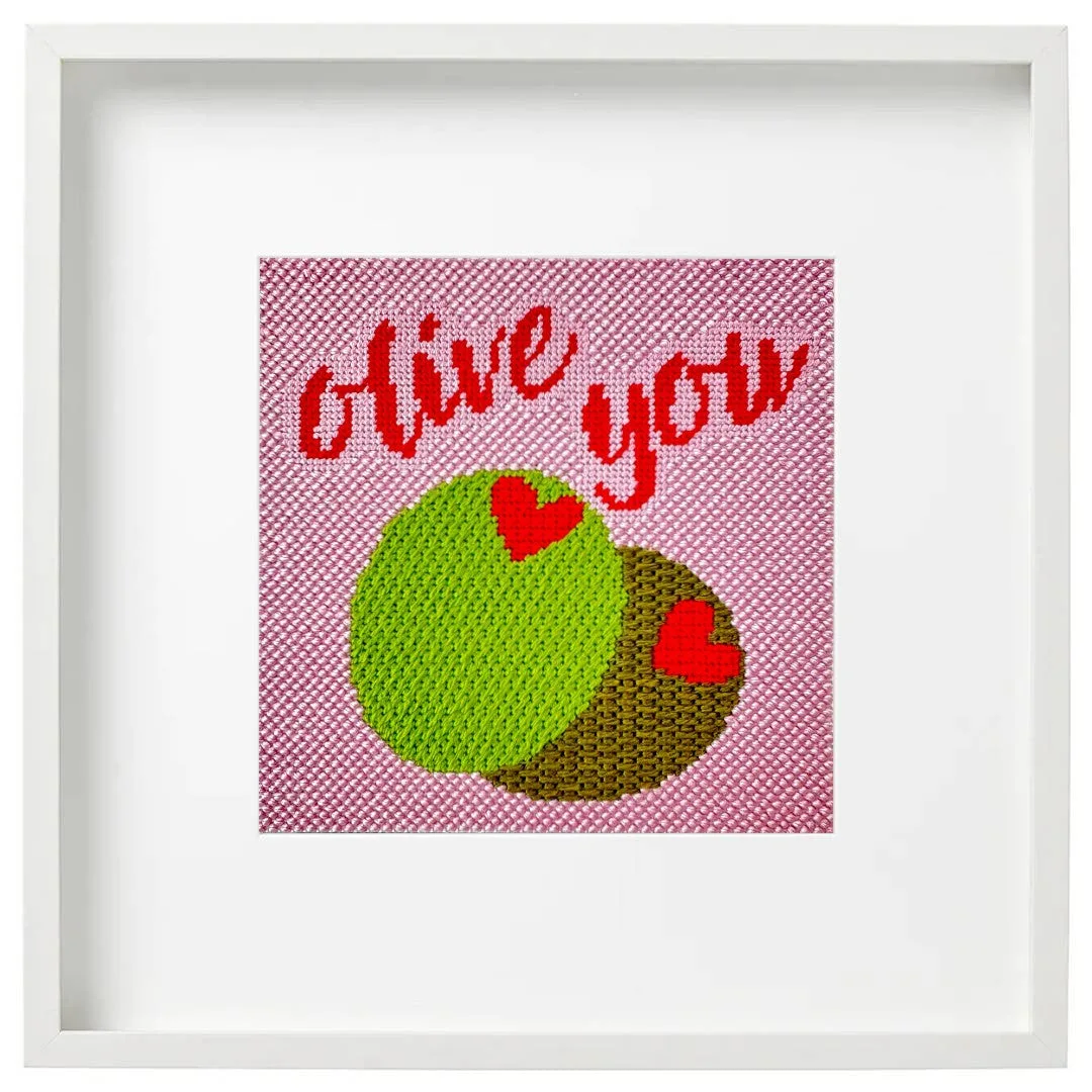 Olive You Needlepoint Kit