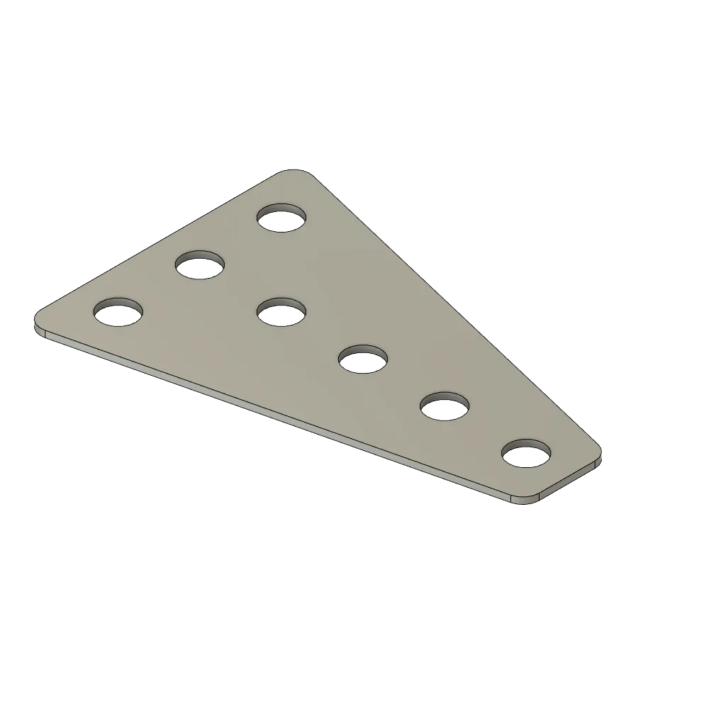Trapezoidal plate 5x3-hole