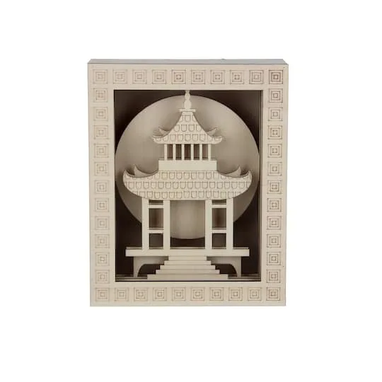 Jonathan Adler x Michaels 8,75" Pagoda DIY LED Schattenbox-Deko
