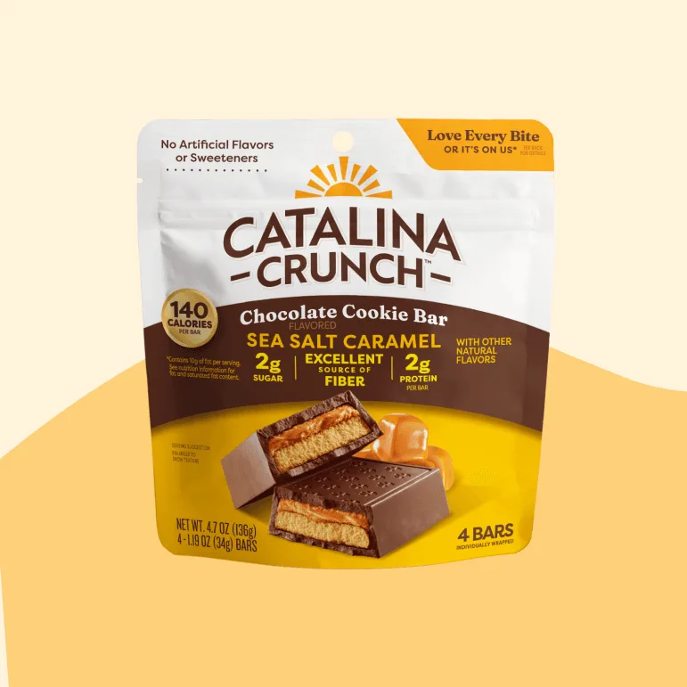 Sea Salt Caramel Chocolate Cookie Bars Review: A Taste Test of Catalina Crunch's Low-Sugar Indulgence
