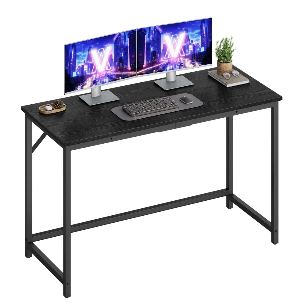 VASAGLE Steel frame computer desk for study or home office