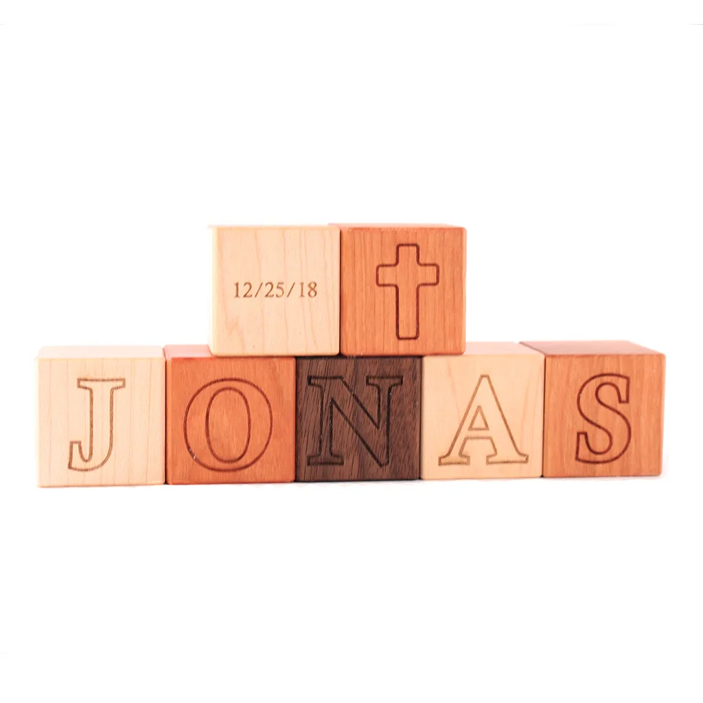 Baptism Name Blocks as a Keepsake Gift Idea