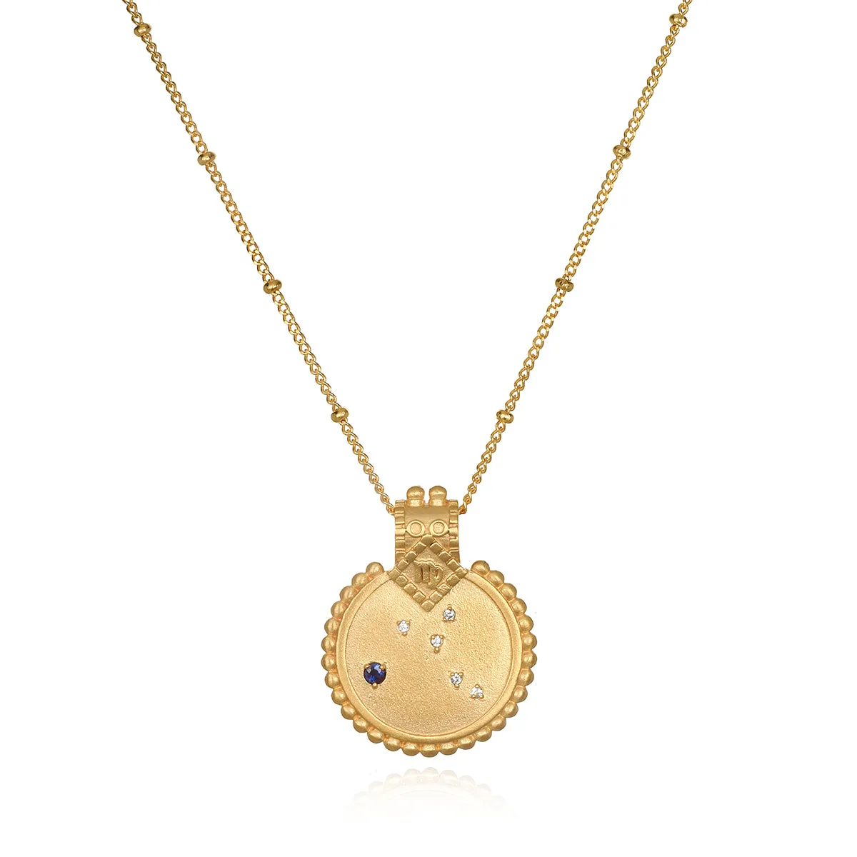 Collier Mandala Zodiac Vierge Saphir