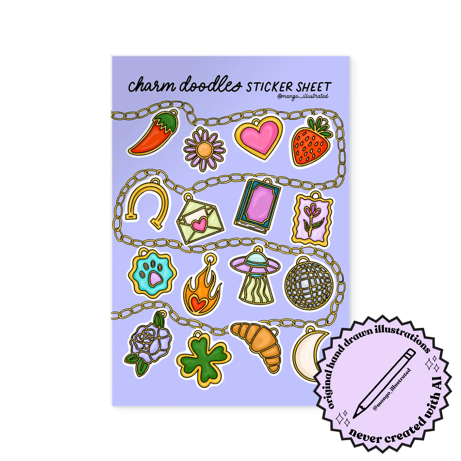 Charm Doodles Sticker Sheet: Ideas for Journaling