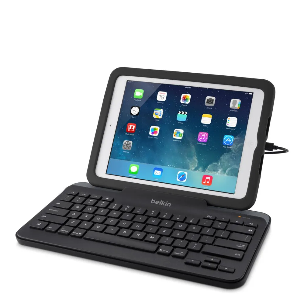 วิธีตั้งค่าแป้นพิมพ์ iPad แบบมีสายพร้อมขาตั้ง