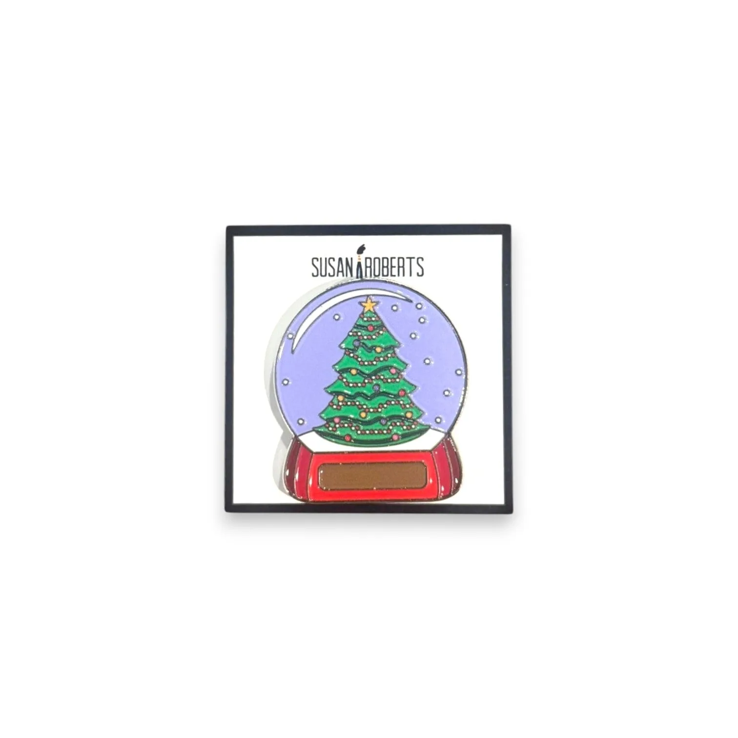 Christmas Tree Snow Globe Needle Minder