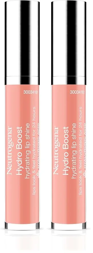 Neutrogena Hydro Boost Moisturizing Lip Gloss, Hydrating Non-Stick and Non-Drying Luminous Tinted Lip Shine with Hyaluronic Acid to Soften and Condition Lips, 23 Ballet Pink Color, 0.10 oz (Pack of 2)
