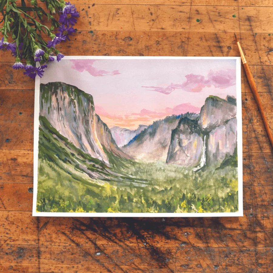 How to Paint Gouache Glacier Landscapes: A Step-by-Step Guide Using Digital Kits