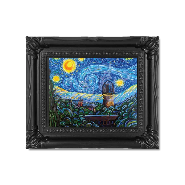 Stampa incorniciata Mini Masterpiece "A Starry Night in Ypsilanti"