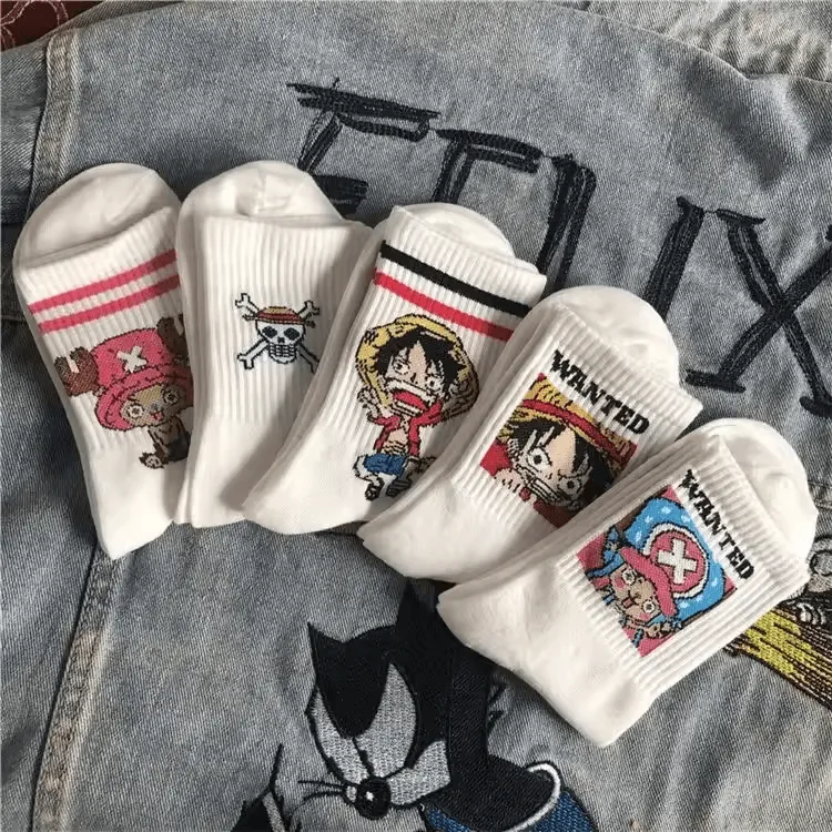5-Pair Anime One Piece Socks
