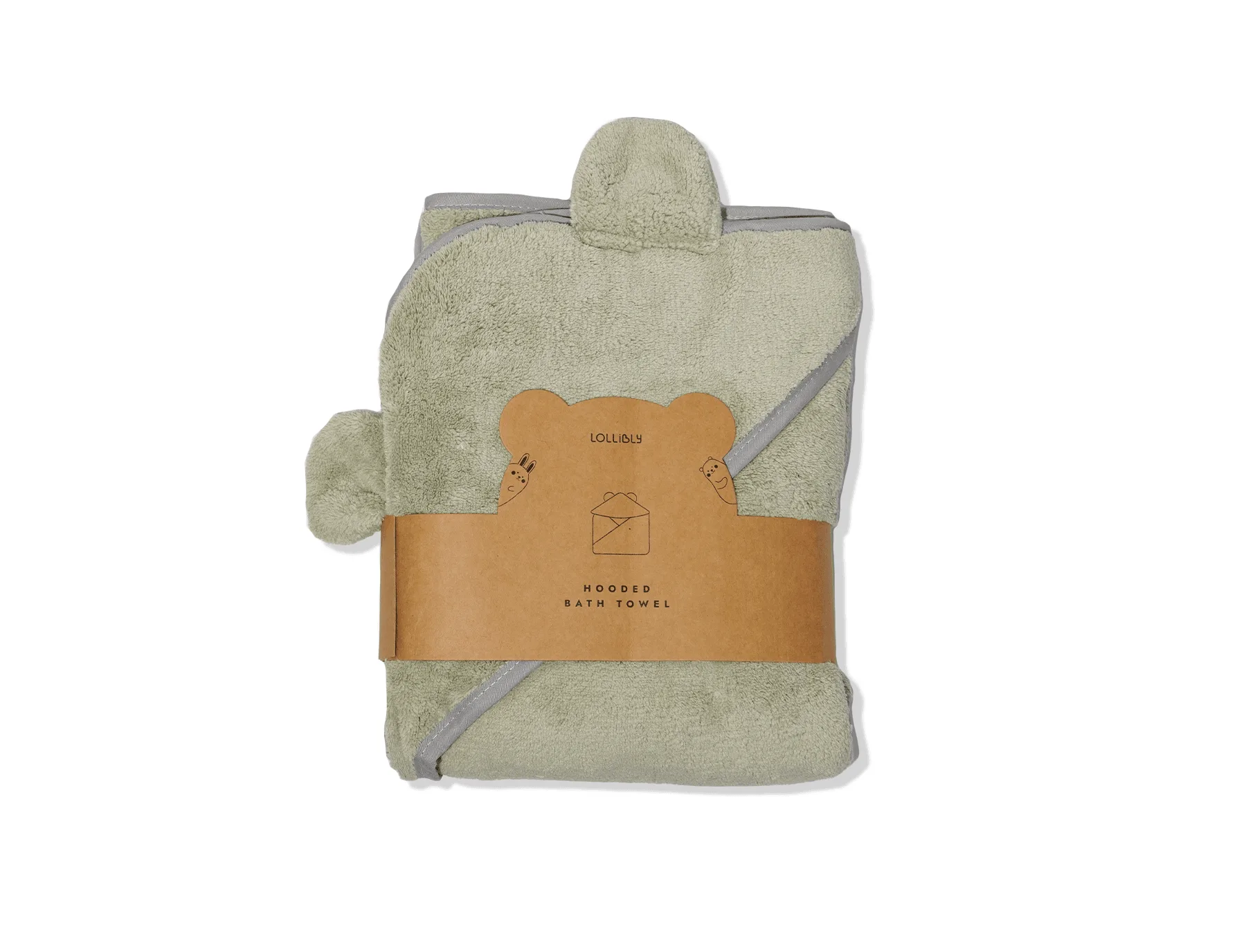 Lollibly Hooded Bath Towel (Sage)