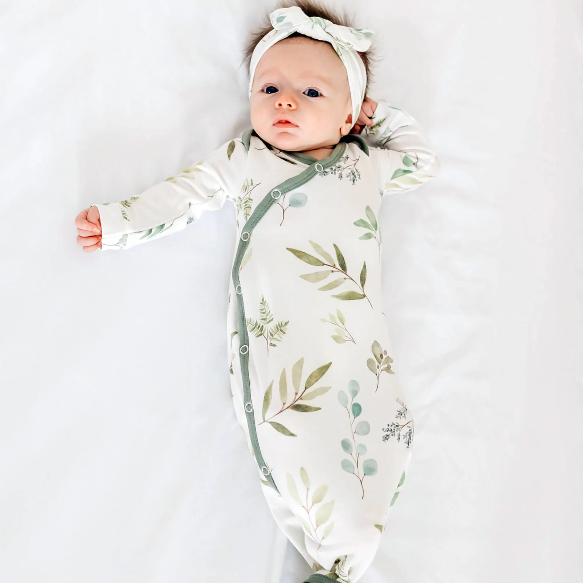 Newborn Knotted Gown - Haven