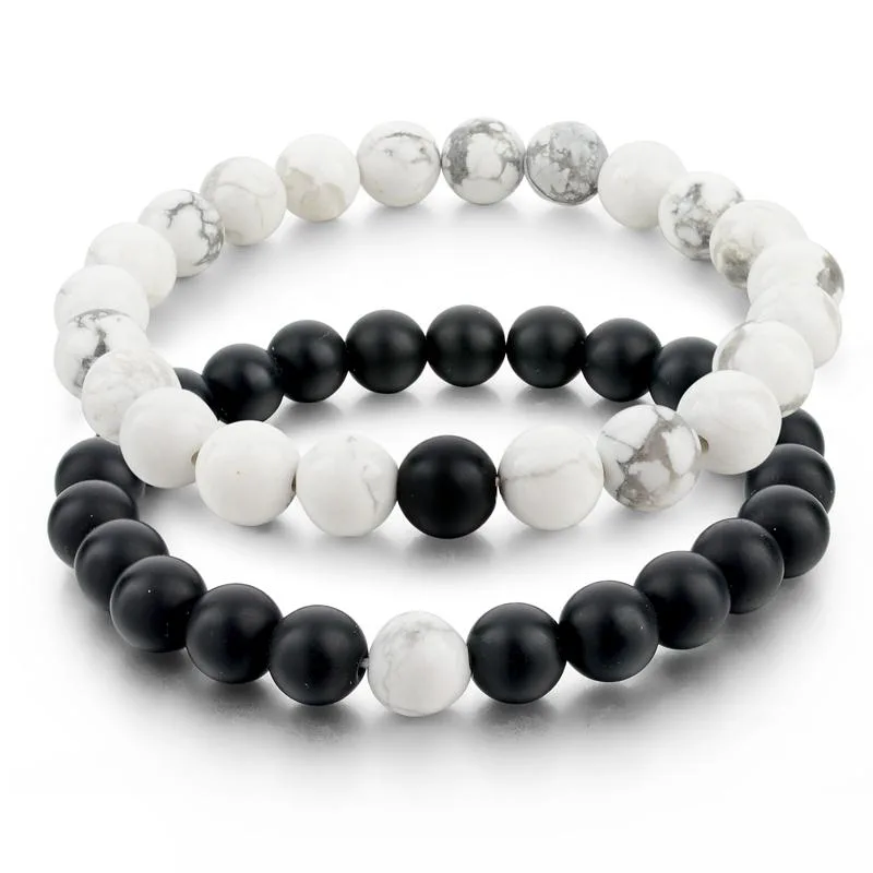Yin en Yang Kralen Armband Set