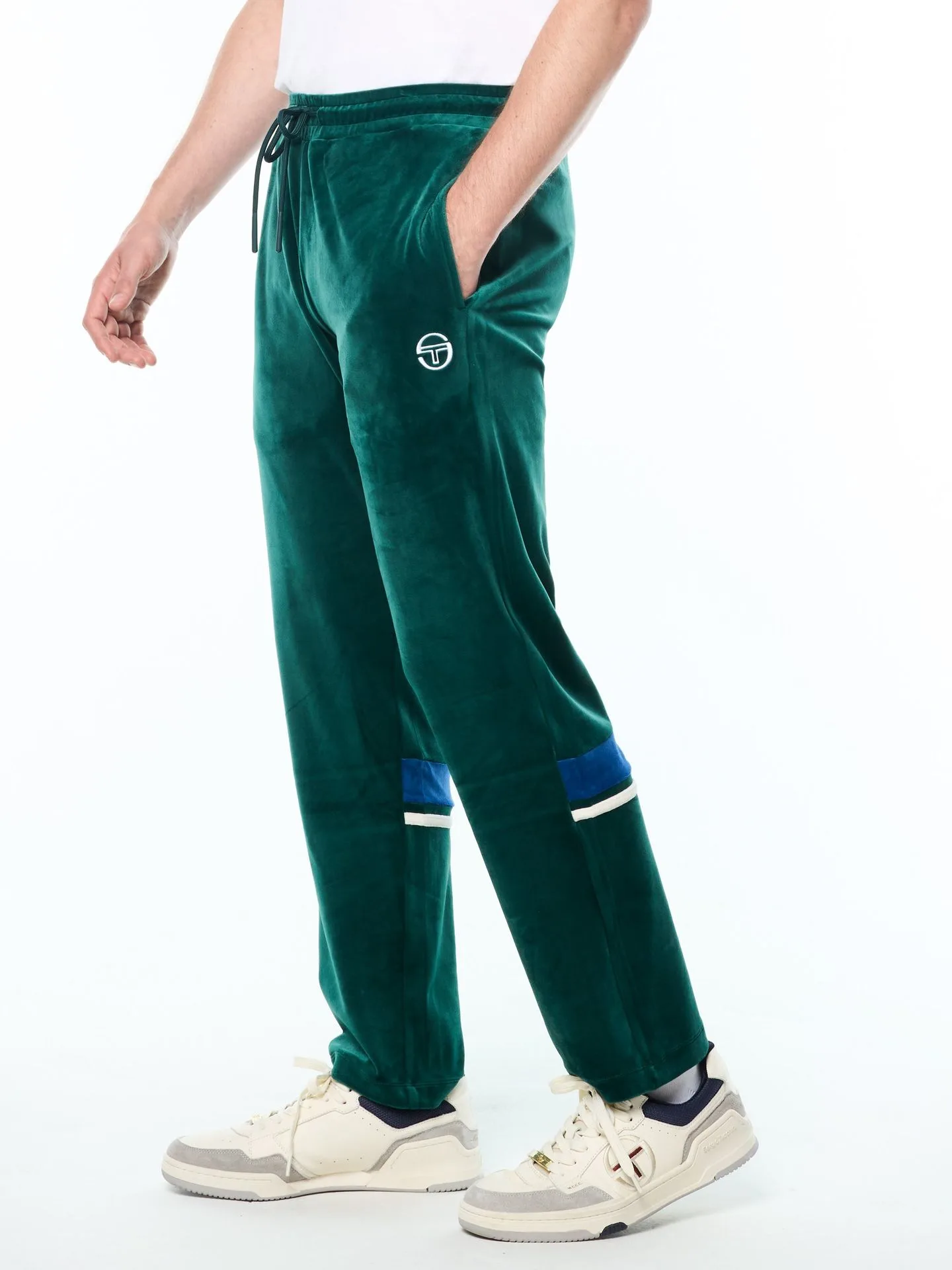 Damarindo Velour Track Pant-Forest Biome