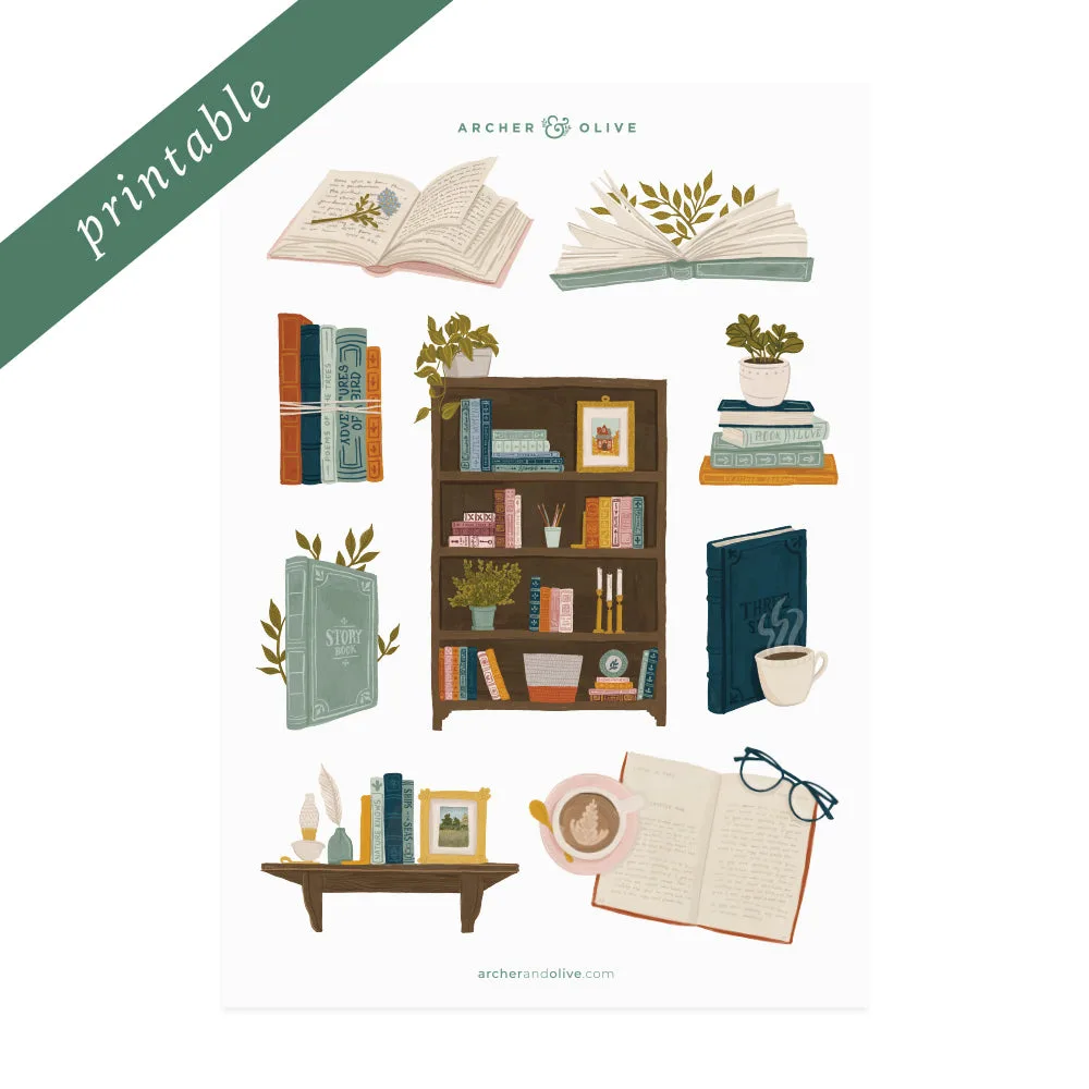 Jak używać naklejek do druku Books & Flowers w swoim planerze