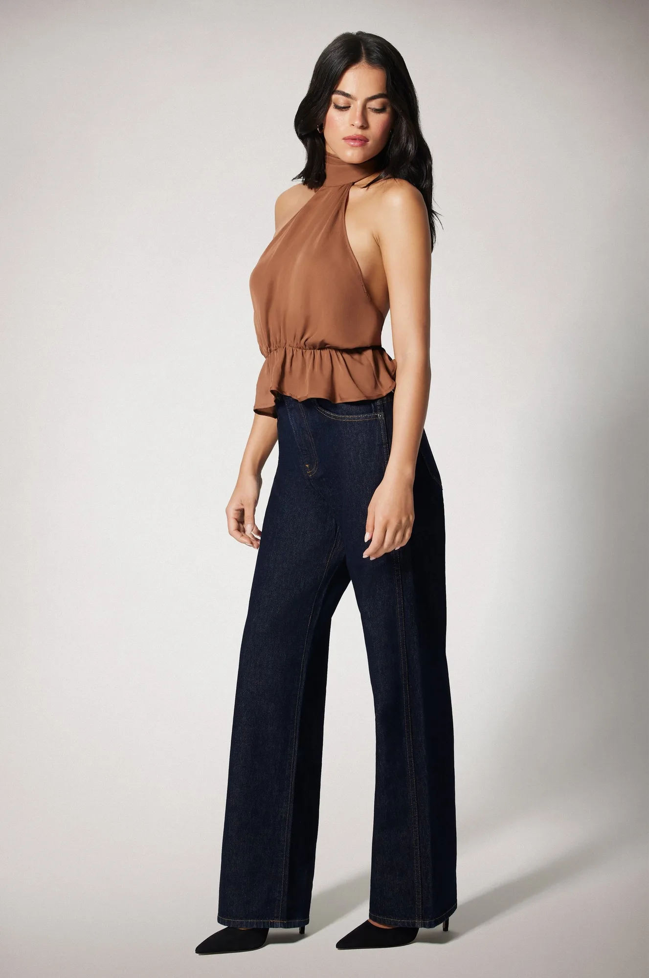 GEORGETTE HALTER TOP