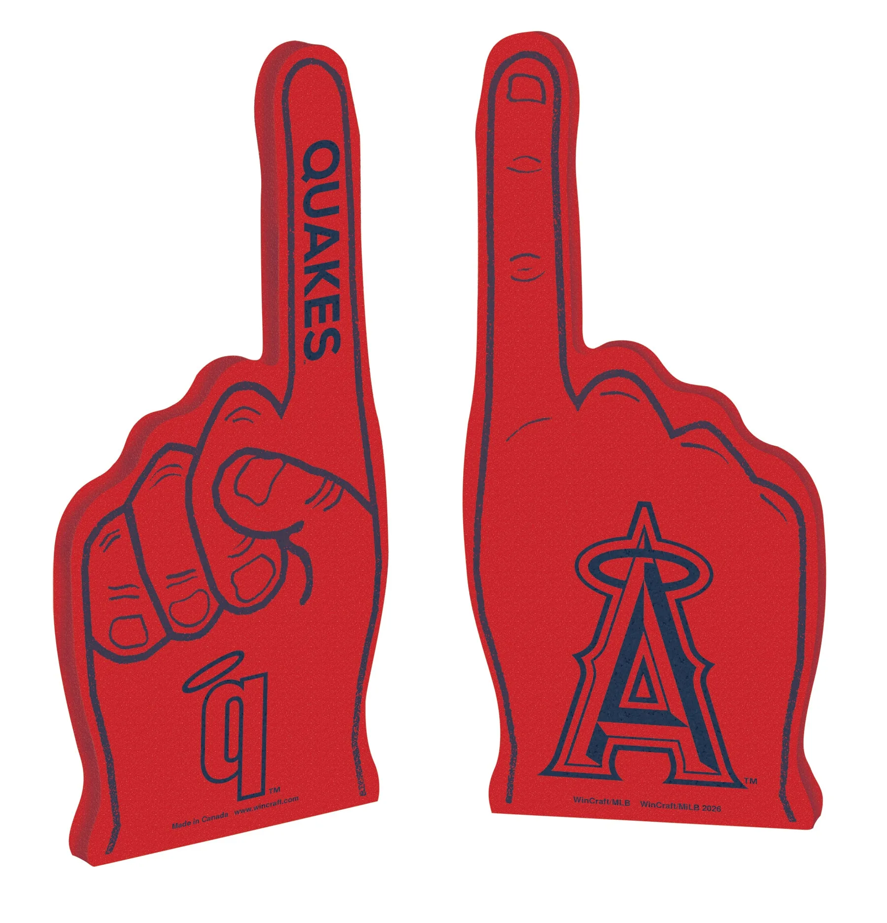 Rancho Cucamonga Quakes 19" Foam Finger