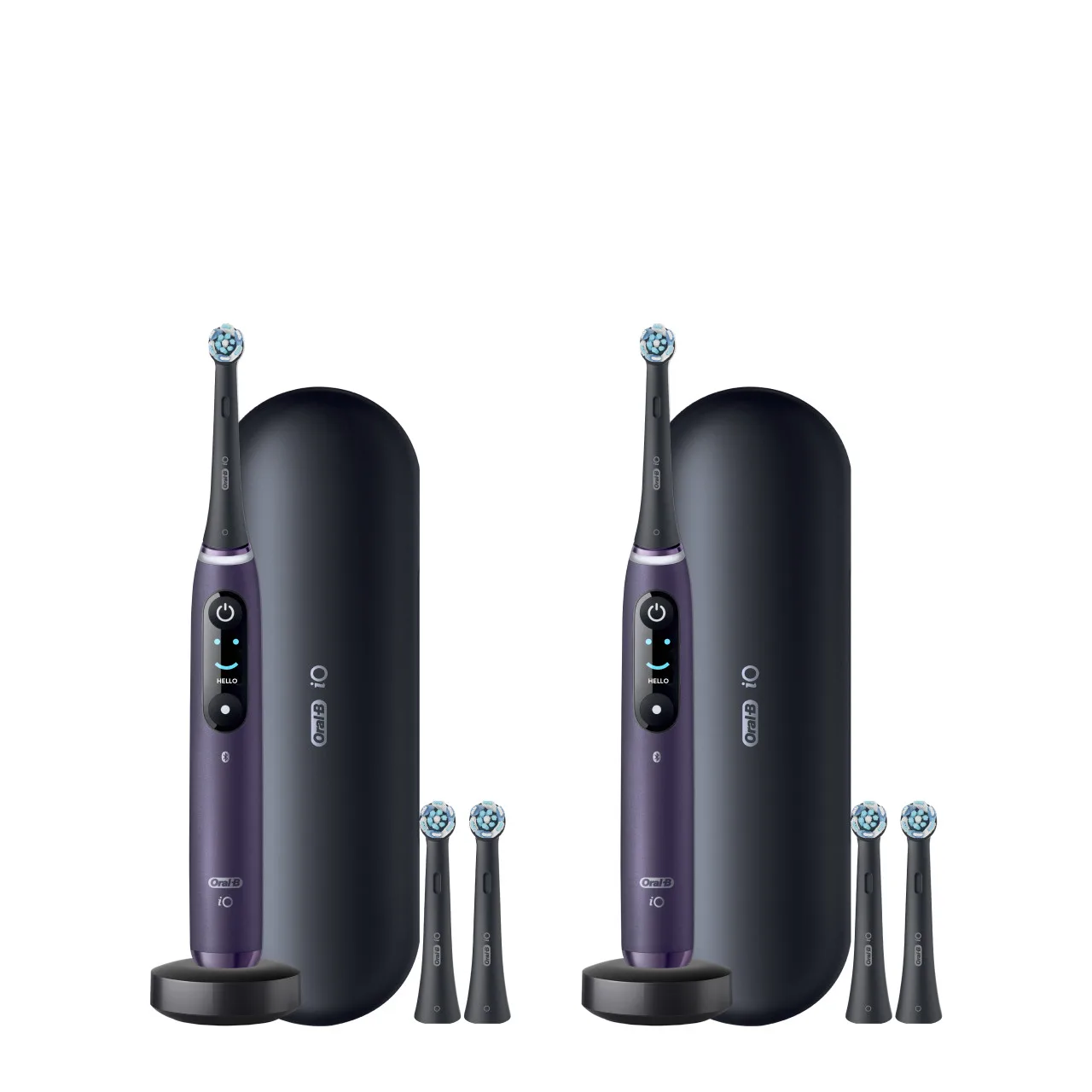 Oral-B iO Series 8 Twin Pack, Violet Ametrine and Violet Ametrine