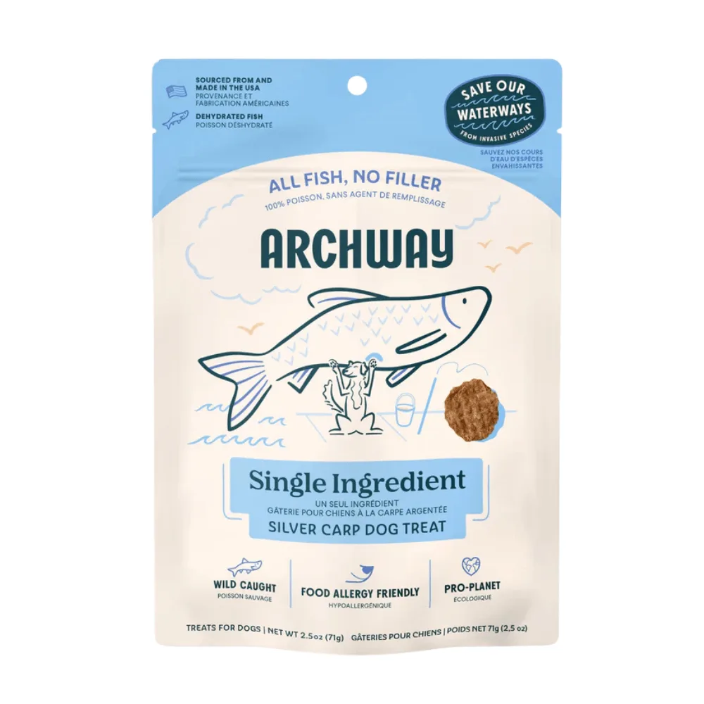 Wild Caught Invasive Silver Carp Fish - Hypoallergenic Treats for Dogs (Single Ingredient)