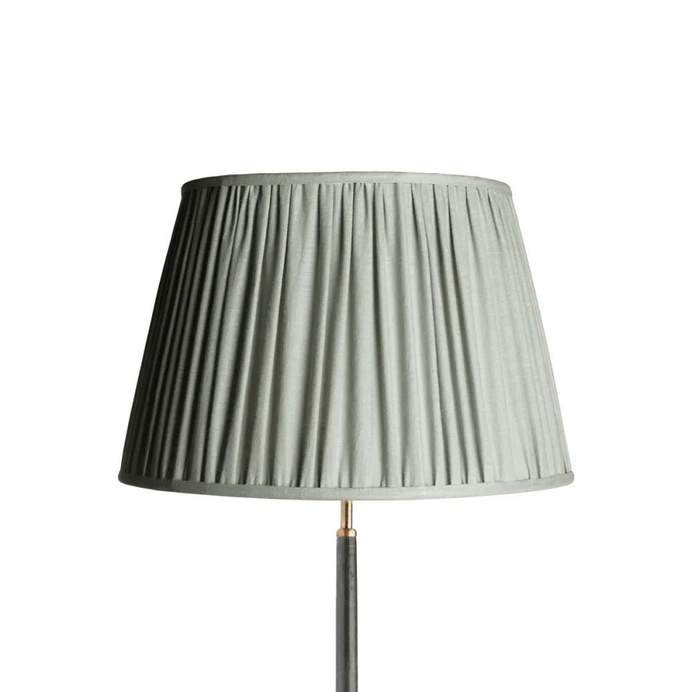 45cm straight empire gathered lampshade in smog stonewashed linen