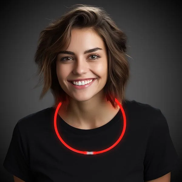 22 Inch Red Glow Necklace