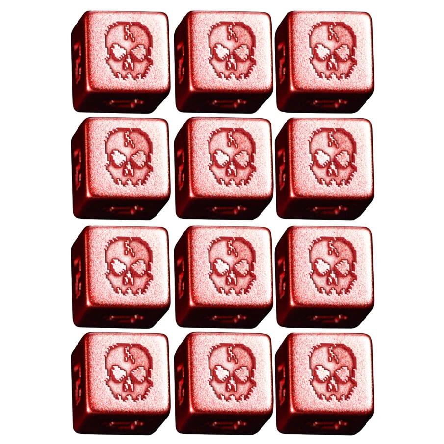 ماذا تحتوي مجموعة 1UP-Dice Cackling Blood Skull 12d6؟