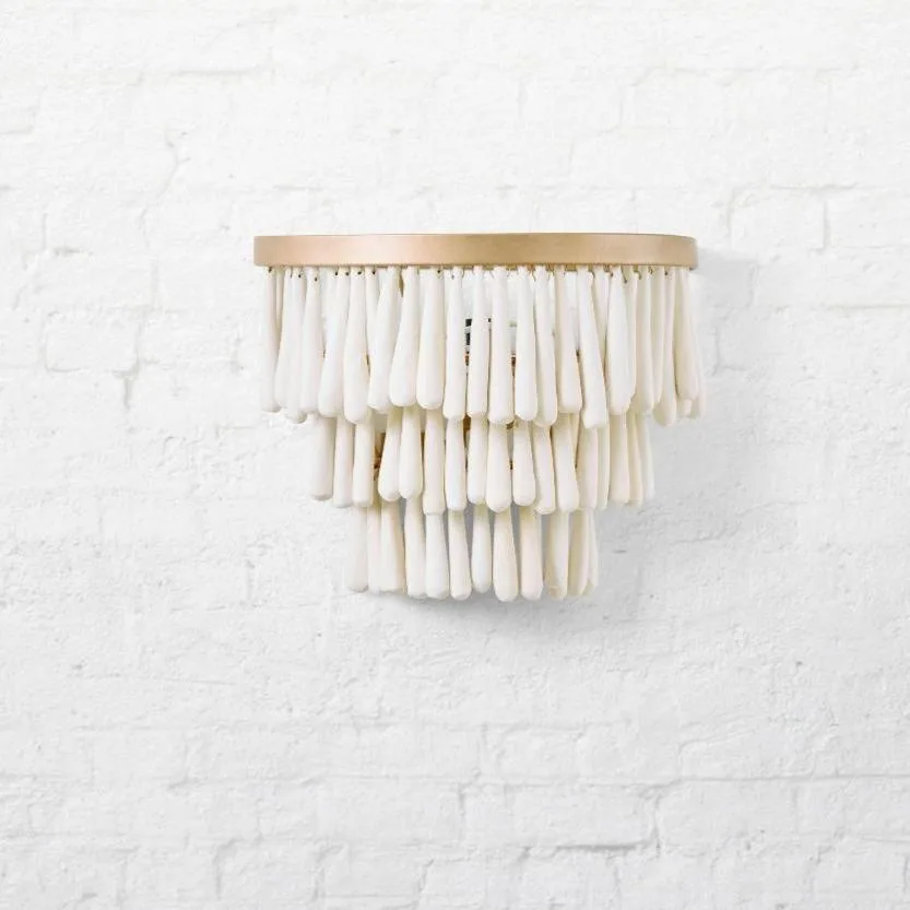 Valentine Wall Sconce — Handmade Clay Bead Wall Light