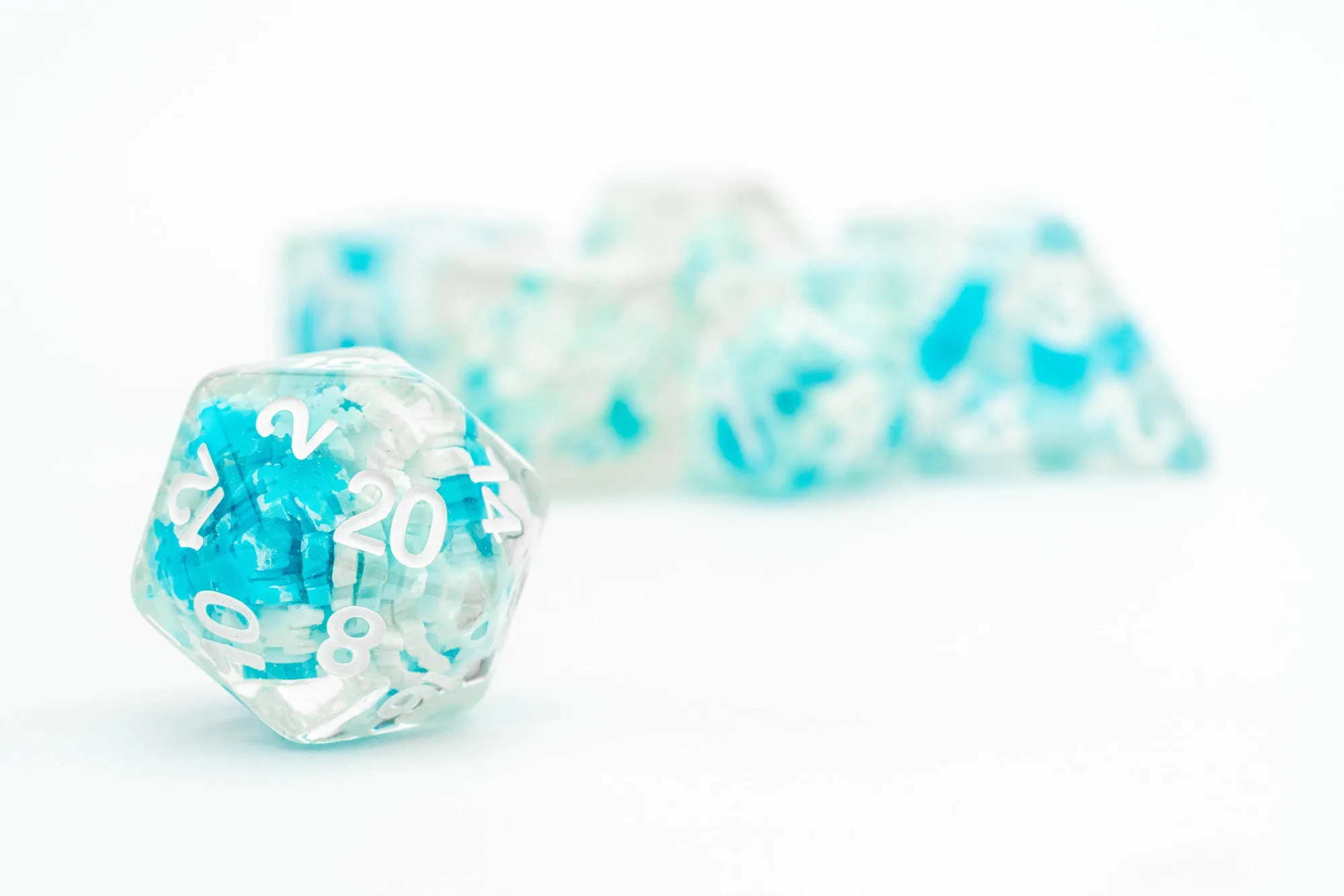 Snowflake Resin Dice: A Winter RPG Essential