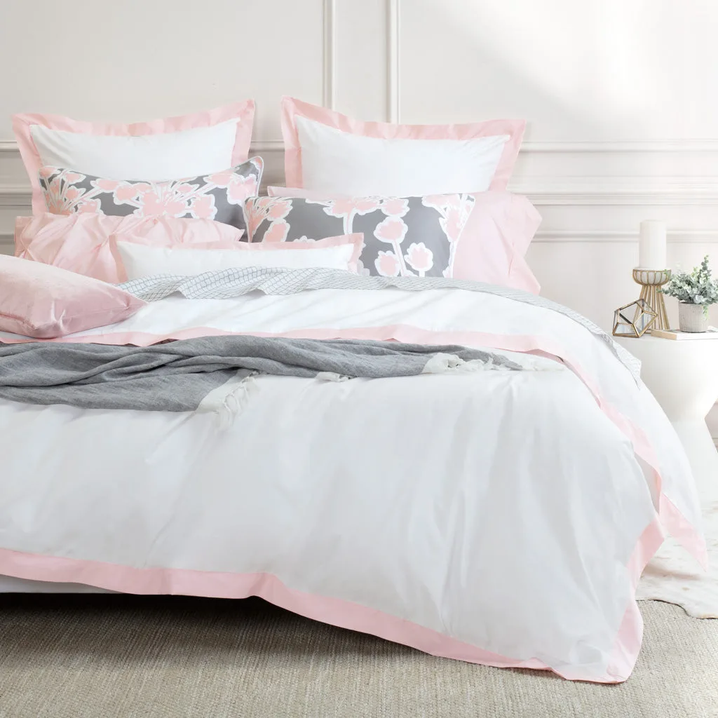 Pink Linden Border Euro Sham