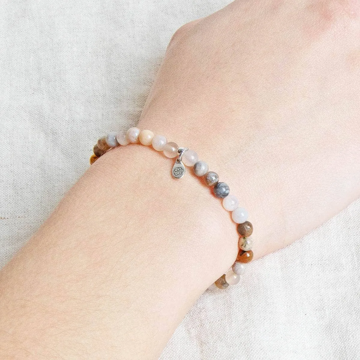 BAMBOO LEAF AGATE ENERGY BRACELET