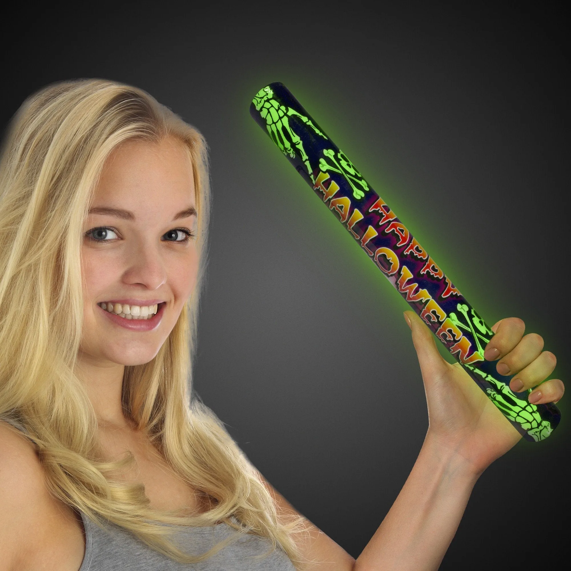 LED Light Up 16 Inch Halloween Foam Stick Baton