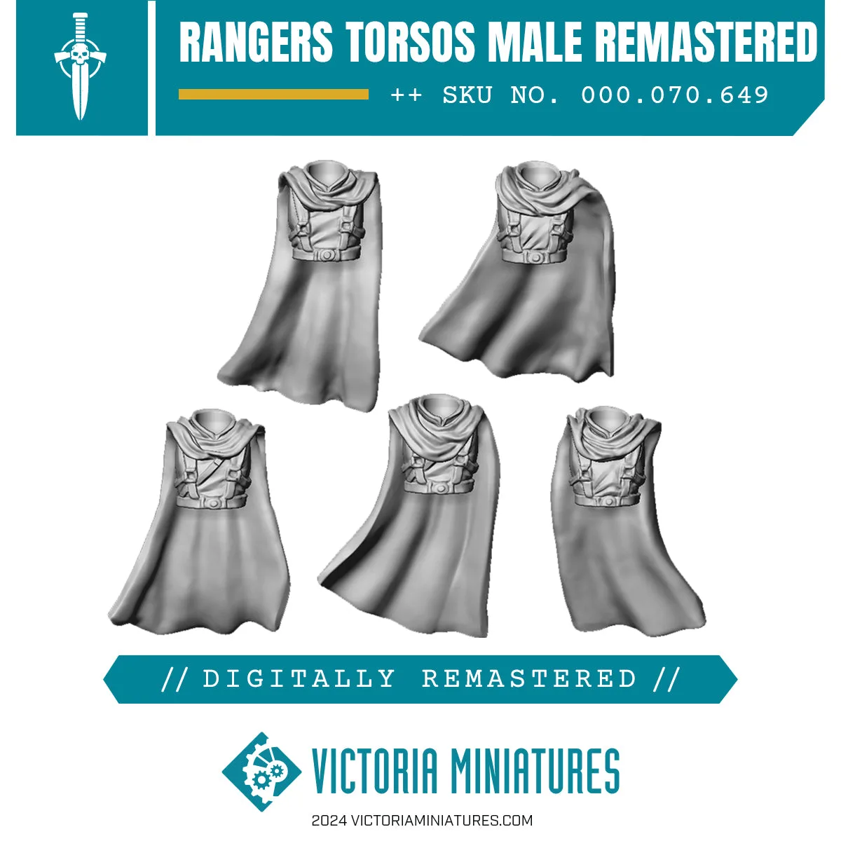 Torsos de explorador masculinos remasterizados x5: ideas de pintura y conversión