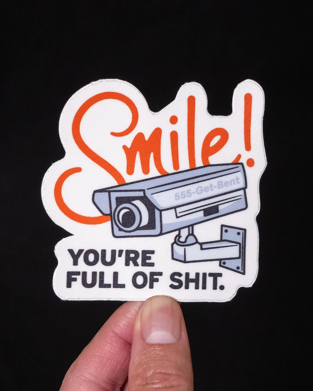 Camera-glimlachsticker: leuke decoratie voor fotospullen