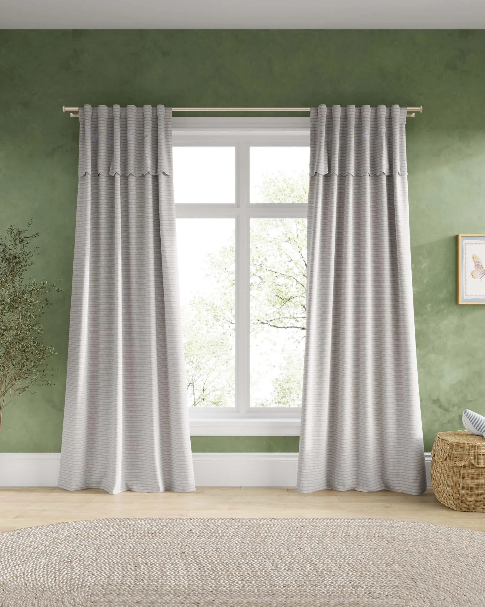 Scallop Valance Blackout Curtain